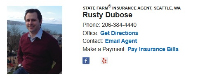 Business Listing Rusty Dubose State Farm Agency in Seattle WA